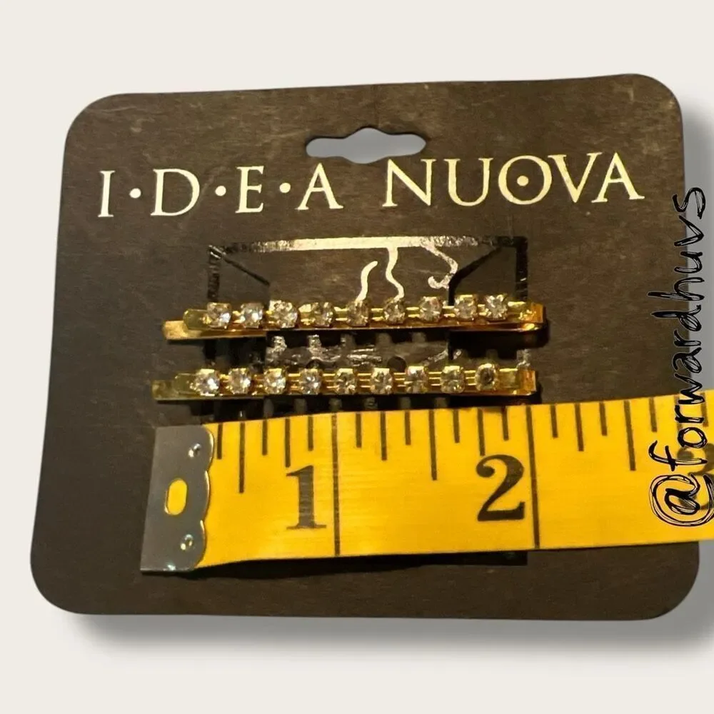 Bundle Sale 3 for $15 | I.D.E.A. Nuova Gold-Tone Rhinestone Barrettes